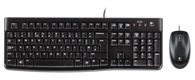 Combo teclado y mouse Logitech MK120 USB