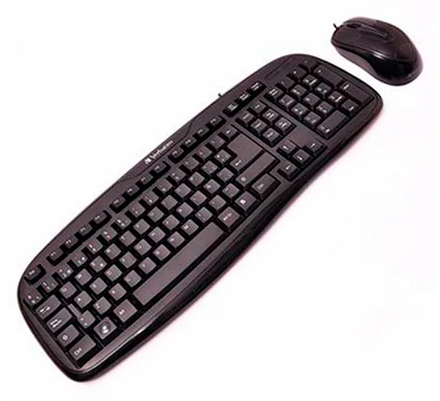 Combo teclado y mouse Verbatim con cable USB negro