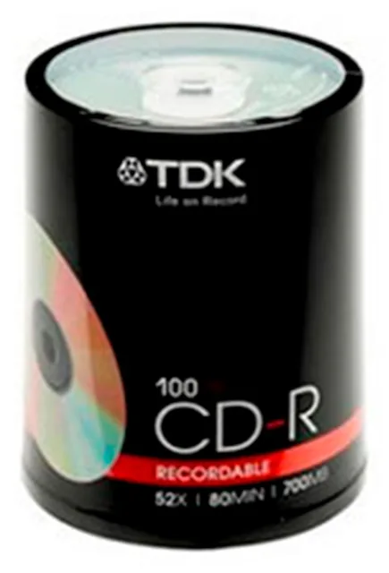 CD-R 52x 80 min 700 MB x100 unidades
