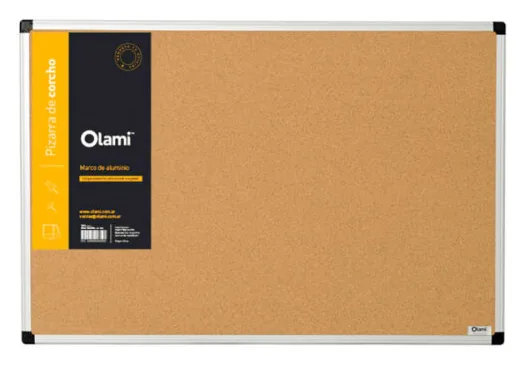 Pizarra de corcho Olami con marco de aluminio 45 x 60 cm